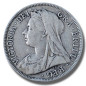 1900 United Kingdom Victoria Veiled Head Half Crown Silver Coin